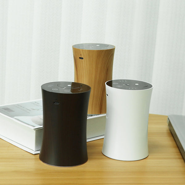 Wood Grain Intelligent Car Aromatherapy Machine Anhydrous Portable Aromatherapy Machine Bedroom Office Pure Essential Oil Diffuser