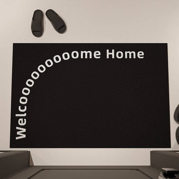Black Letter Silk Ring Floor Mat Entrance Door Simple Floor Mat Decorative Floor Mat Dirt Resistant And Easy To Take Care Of In Stock Hair