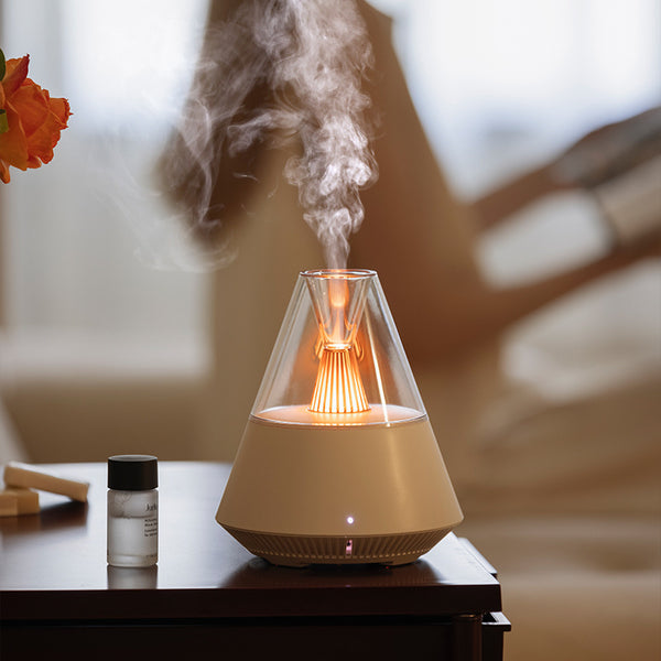 New Fuji Mountain Essential Oil Non-fire Aroma Diffuser Ultrasonic Atomization Household Desktop Humidifier Atmosphere Light