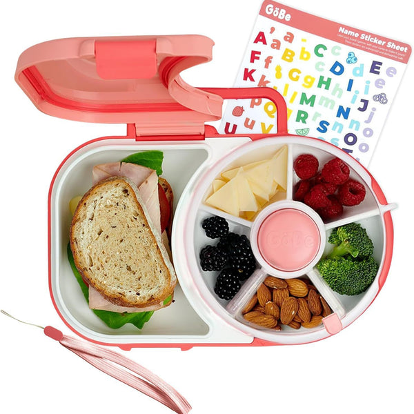 Round Rotating Lunch Box With Lid Can Carry Children's Snacks Out Rotating Fruit Plate Sealed Dried Fruit Plate Moisture-proof