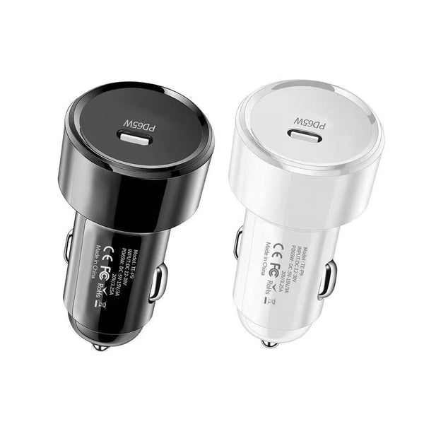New 65W High Power Car Phone Charger Super Fast Charging Type-c Cigarette Lighter Plug