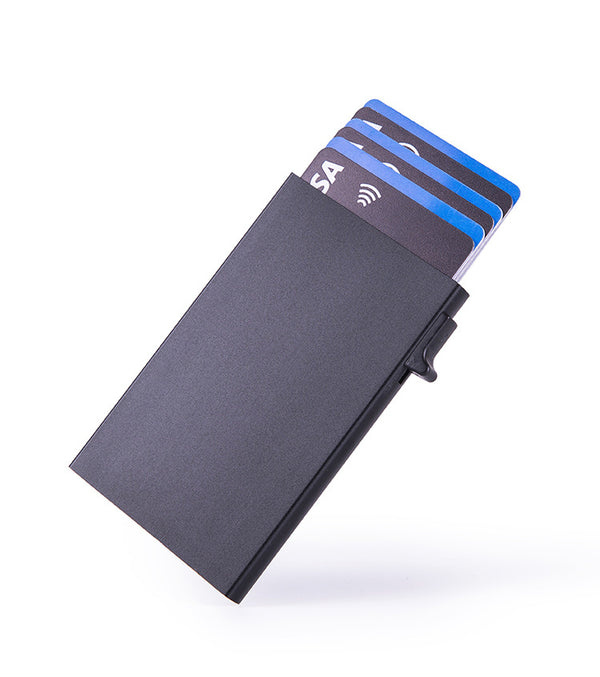 Card Case Anti-theft Brush Card Case Anti-magnetic RFID Automatic Elastic Card Type Credit Card Case Metal Aluminum Case Card Case