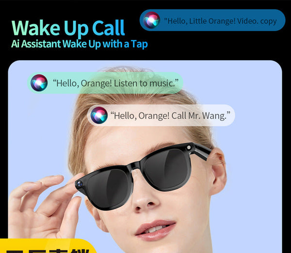 AI Smart Glasses With Camera To Take Photos And Translate Bluetooth Glasses To Talk Music