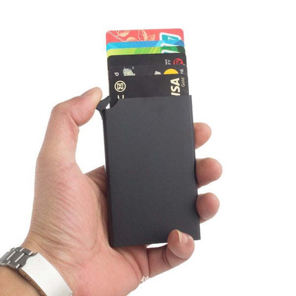 Anti-magnetic RFID Anti-theft Card Bag Automatic Elastic Card Metal Aluminum Case Credit