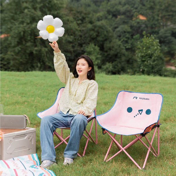 Cartoon Children's Cute Moon Chair Outdoor Camping Folding Table and Chair Portable Camping Chair Fishing Beach Chair Customized