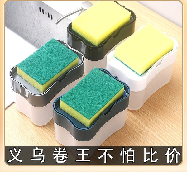 Depresser Box Kitchen Sponge Cleaning Pot Brush Liquid Washing Bowl Magic Wipe Small Soap Box