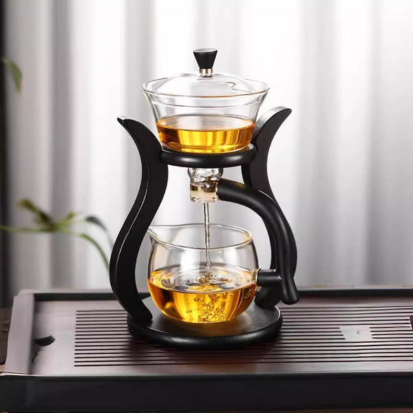 Lazy Tea Set Office Automatic Integrated Tea Maker Magnetic Glass Teapot Kung Fu Teapot