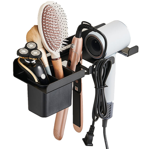 Hair Dryer Rack Non-perforated Bathroom Hair Straightener Hair Rod Splint Ironing Board Storage Hair Dryer Holder