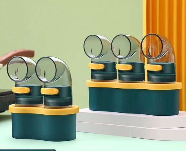 Pressing Quantitative Seasoning Bottle Suit Household Kitchen Seasoning Seasoning Salt Pot Sealed Moisture-proof Salt Bottle Seasoning Bottle