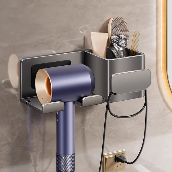 Hair Dryer Rack Non-perforated Toilet Storage Winding Hair Dryer Rack Hair Dryer Bracket Bathroom Rack