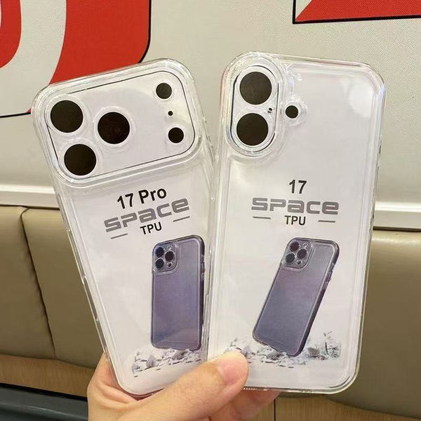 Transparent Thickened Iphone17promax Phone Case For Apple 16e/17pro Soft Case 17Air Simple 17