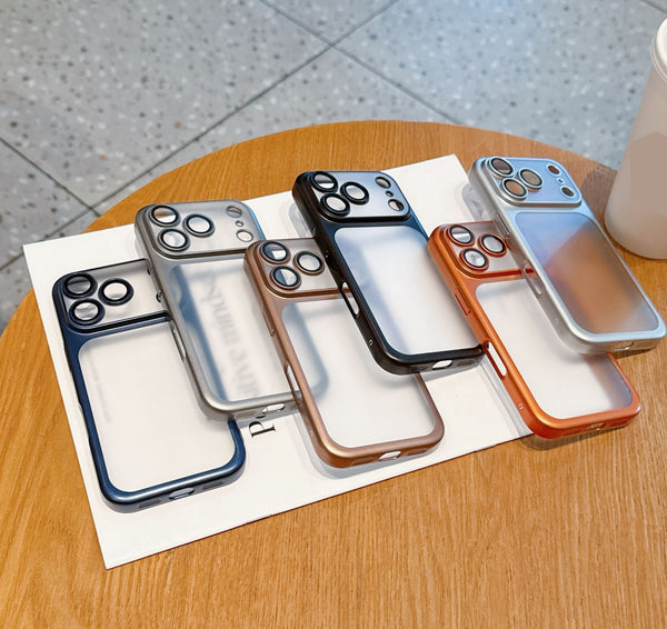 Suitable For IPhone17PROMAX Phone Case Matte Frosted Semi-permeable Apple 17AIR Lens Film Anti-drop Hard Case