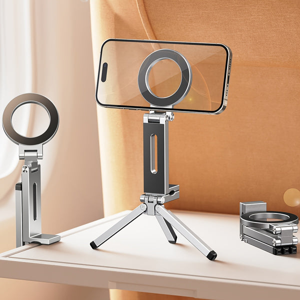 Travel Mobile Phone Magnetic Bracket Portable Clip Rotary Folding Universal Mobile Phone Bracket