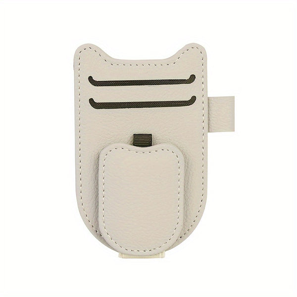 4-Slot Microfiber Car Visor Storage with Pen Holder
