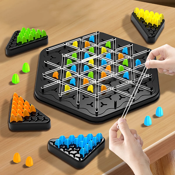 2 to 4 Players Chain Triangular Chess Game, Board Game | Great for Families, Family Fun Night Chess Set, Interactive Brainstorming Game, Party Game, Birthday/New Year/Valentine's Day Gift