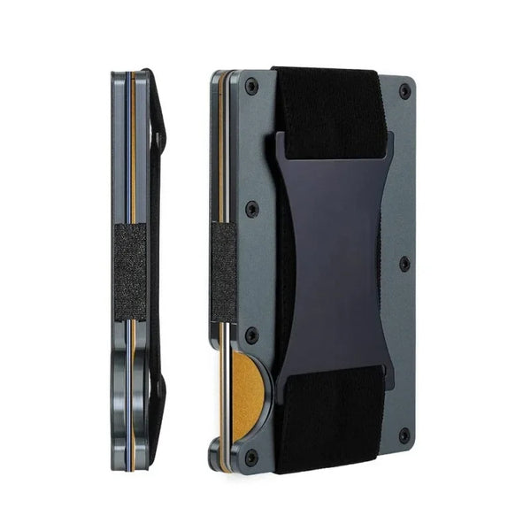 Multifunctional Wallet Clip RFID Anti-theft Brush Metal Card Holder Ultra-thin Men's Wallet Credit Card
